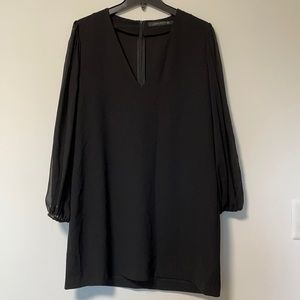 Zara Black Dress with Mesh Sleeves